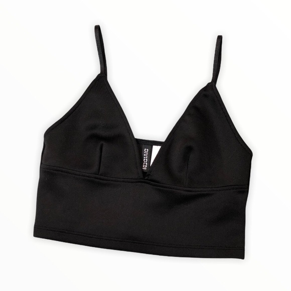 H&M Triangle Longline Bralette Crop Top - Picture 1 of 5